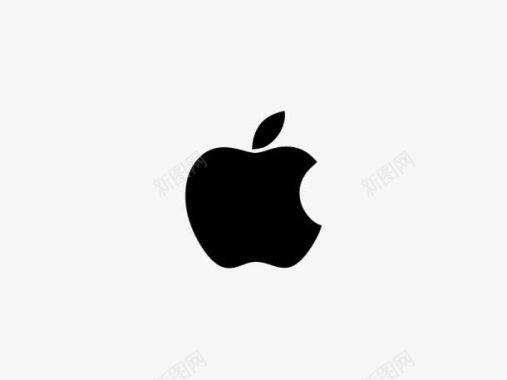 苹果小型黑色苹果logo图标图标