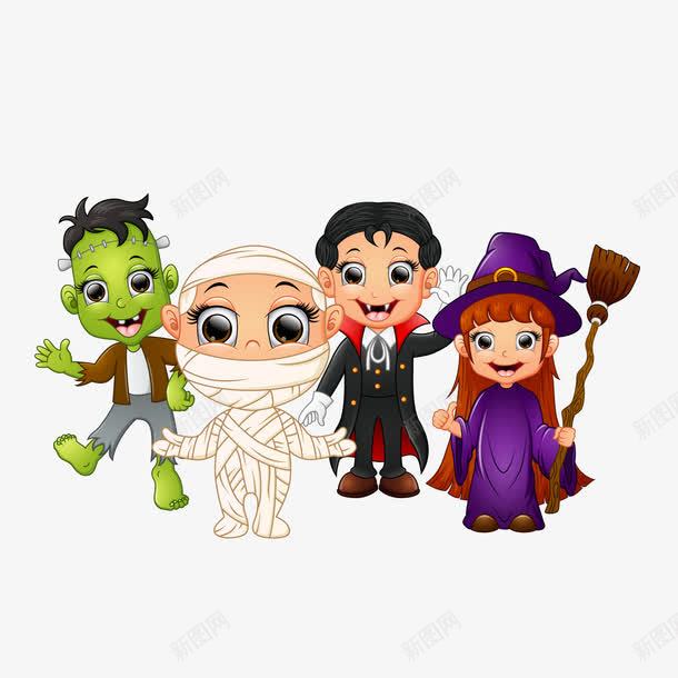 万圣节化装舞会png免抠素材_88icon https://88icon.com 万圣节 化妆舞会 卡通人物 手绘人物 节日宣传