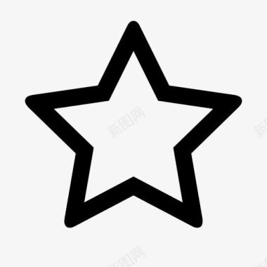 星级空心五角星的符号图标图标