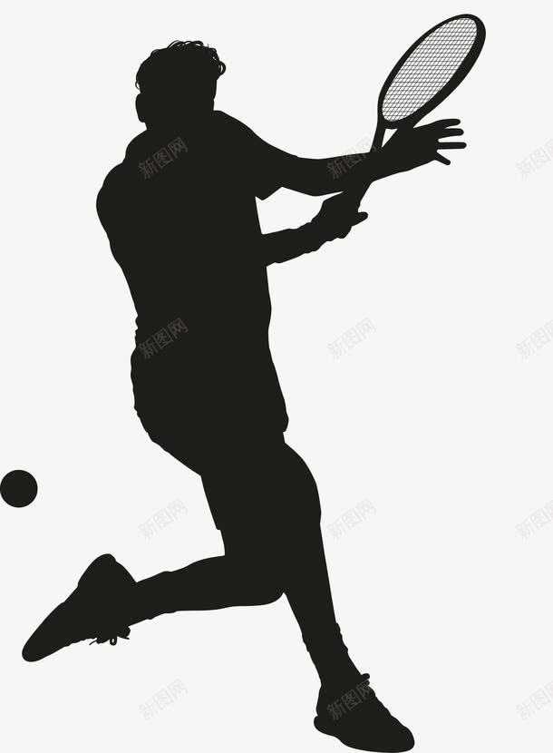 打网球png免抠素材_88icon https://88icon.com 体育 剪影 打网球的的人 比赛 男人 运动 运动员
