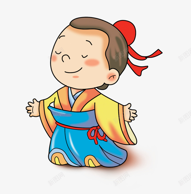 手绘古代小孩png免抠素材_88icon https://88icon.com 儿童 古代小孩 可爱