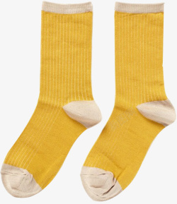 蒸汽波风格黄色袜子素材
