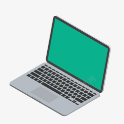 立体键盘笔记本电脑卡通矢量图高清图片
