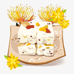 重阳节菊花糕食物元素素材