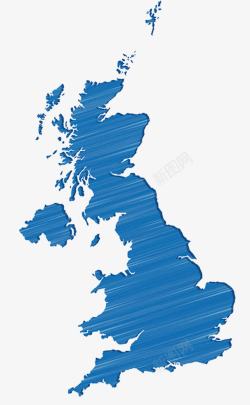 半球蓝色英国地图高清图片