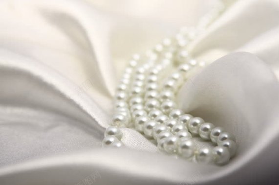 丝绸与珍珠背景