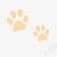 狗脚印png免抠素材_88icon https://88icon.com 动漫 卡通 情侣元素 橙色脚印 狗掌 狗掌印 狗脚印