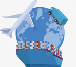 贸易全球化海陆空世界国际贸易高清图片