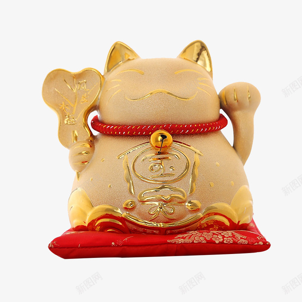 金色叮当项圈金色招财猫png免抠素材_88icon https://88icon.com 富贵 财富 财源广进 金色 金色叮当项圈 金色招财猫