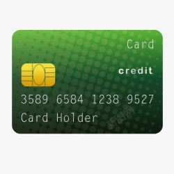 绿色银行卡邮政卡矢量图素材