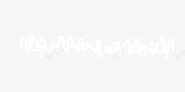 白色荧光城市建筑天际线轮廓png免抠素材_88icon https://88icon.com 城市 天际线 建筑 白色 荧光 轮廓