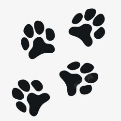 黑色的狗印卡通黑色狗爪印高清图片