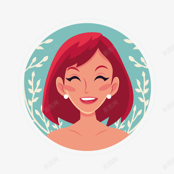 圆形的女性人物头像png免抠素材_88icon https://88icon.com 人物设计 免抠书籍人物头像logo 卡通 圆形 头像 头像设计 女性人物