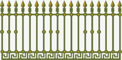 绿色的古风装饰栏杆矢量图素材