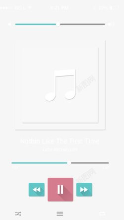音乐按钮iOS7音乐播放器高清图片