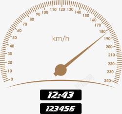 汽车里程表汽车时尚时速表里程表图标高清图片