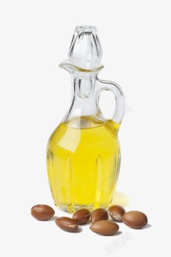 一瓶油摩洛哥坚果和一瓶油高清图片
