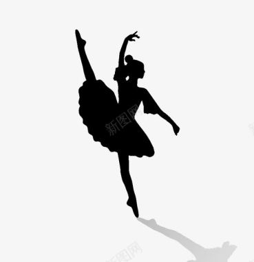 简洁文字装饰芭蕾舞蹈图标图标