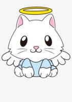 天使小猫png免抠素材_88icon https://88icon.com 动物 卖萌小猫 卡通 可爱 天使 天使与魔鬼 天使光圈 手绘 白色小猫 翅膀