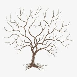 枯树枝插画树枝元素高清图片