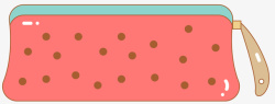 卡通笔盒西瓜红反光铅笔盒高清图片