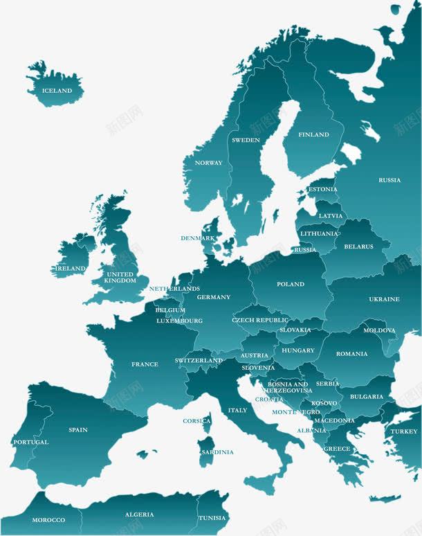 欧洲国家地图png免抠素材_88icon https://88icon.com 地理学 意大利地图 欧洲 法国地图 波兰 英国