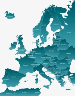 欧洲国家地图素材
