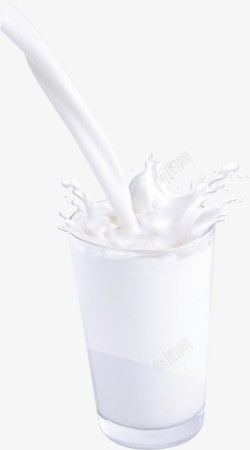 创意合成效果白色飞溅的牛奶素材