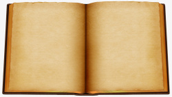 打开的本子打开的泛黄古典书册高清图片