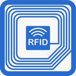 RFID蓝色圆角卡通风格射频高清图片