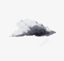 飘在天空的一朵乌云素材