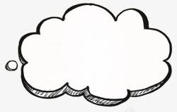 卡通浮云思考云装饰高清图片