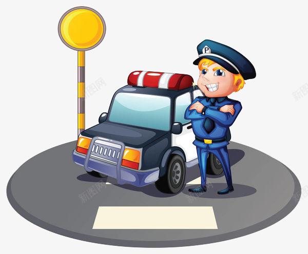 警车巡逻png免抠素材_88icon https://88icon.com 交通工具 公安部 卡通手绘 反恐 宣誓卡通 机动车 特种车 警用