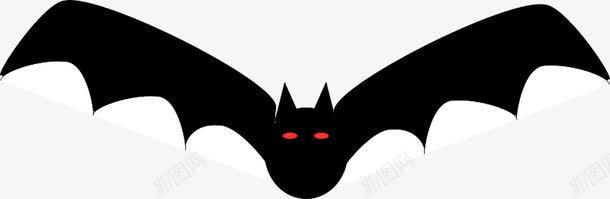 黑色的卡通红眼睛的蝙蝠png免抠素材_88icon https://88icon.com 眼睛 红色眼睛蝙蝠 蝙蝠 黑色