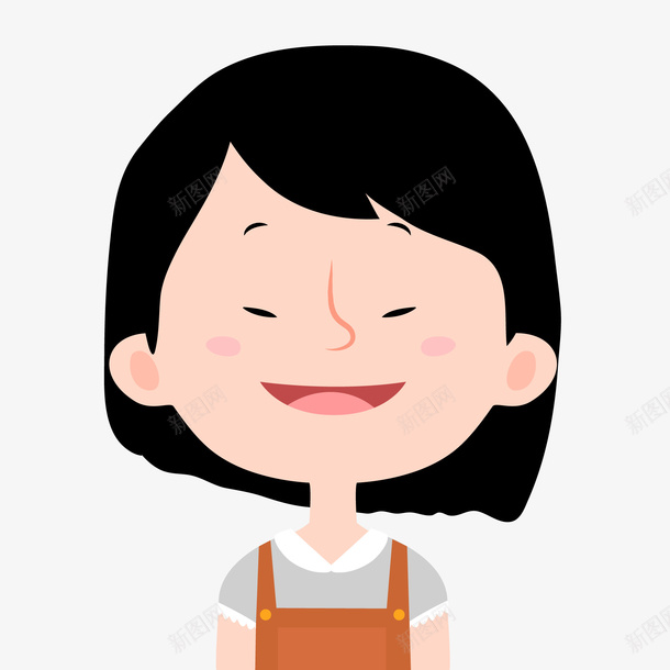 微笑的女性人物png免抠素材_88icon https://88icon.com 卡通 图案 女性人物 微笑 扁平化 用户头像