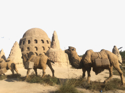 银川镇北堡西部影视城骆驼石雕素材