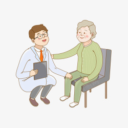 医患关系给老人检查身体的医生高清图片