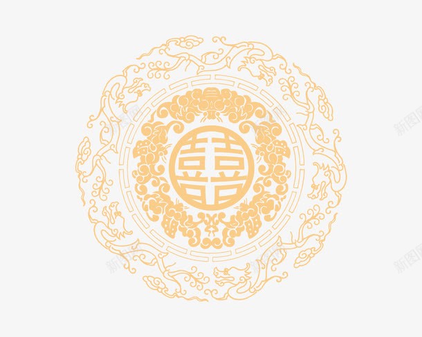 唯美中国风双喜花纹龙图腾底纹png免抠素材_88icon https://88icon.com 中国风 双喜 唯美 底纹 花纹 龙图腾 龙形图腾