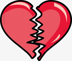 红色心脏器官一颗分裂的心脏高清图片
