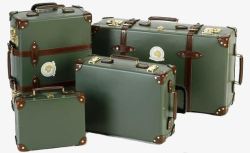 橄榄色系行李箱素材