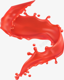 质感液体红色旋转水流高清图片