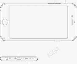 iPhone6s技术规格线条素材