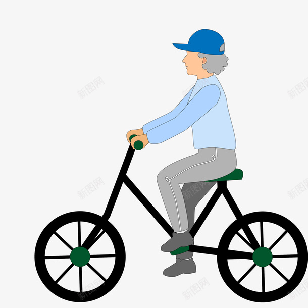 骑自行车的老年人png免抠素材_88icon https://88icon.com 人物设计 单车 卡通 老年人 老年人简笔画 老年人运动 自行车 运动 骑车