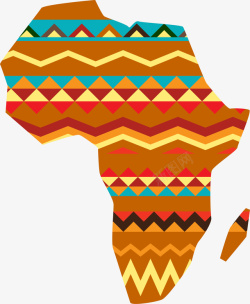 非洲拼图地图多彩非洲地图高清图片