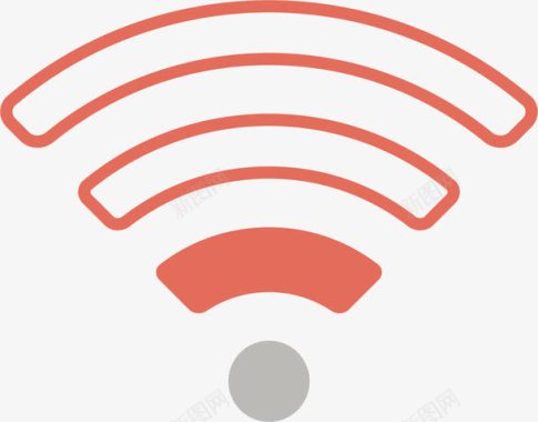 矢量信号发射器一格wifi信号标识图标图标