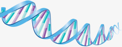 卡通彩色DNA结构图抠图素材