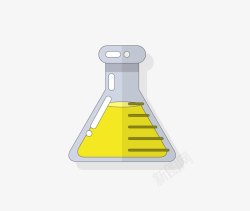 化学锥形瓶透明玻璃图标高清图片