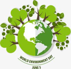 植树造林保护环境素材