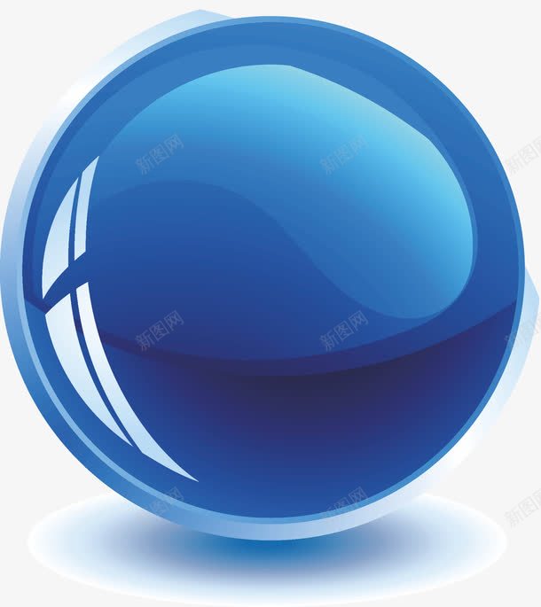 蓝色立体球png免抠素材_88icon https://88icon.com AI 圆球 球 立体 蓝色