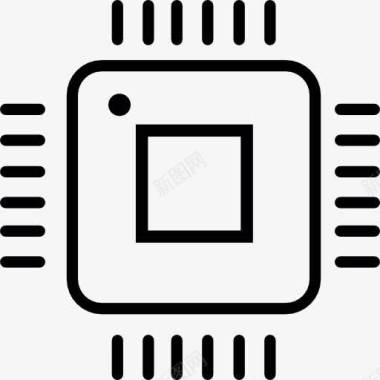 RFID芯片计算机微处理器图标图标